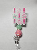 Beaded badge reel