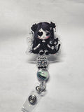 Badge reel black ragdoll
